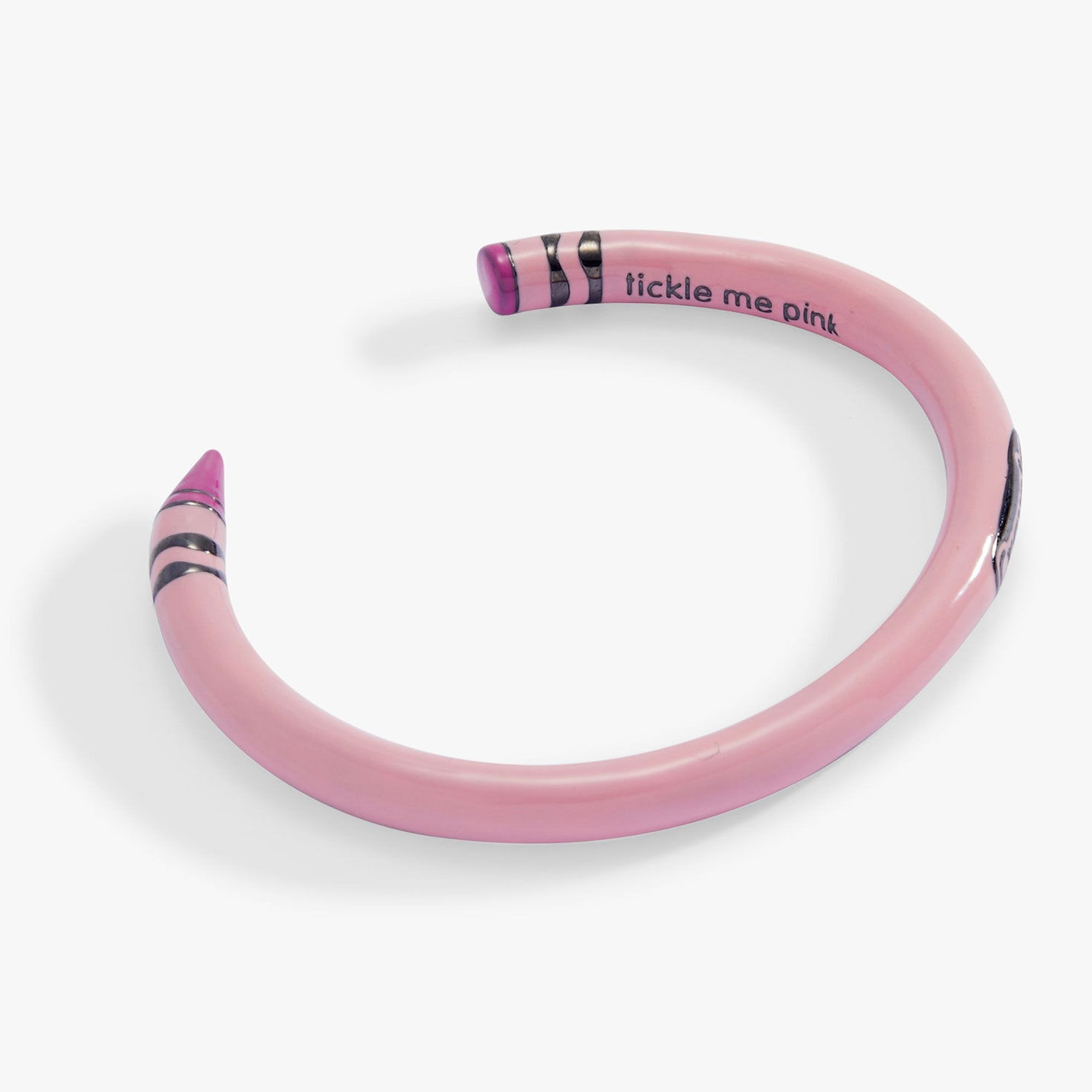 Alex And Ani Crayola Tickle Me Pink Crayon Cuff closeup view image number 2