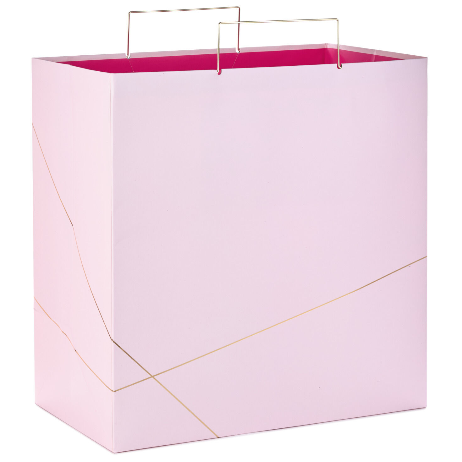 Light Pink With Gold Extra-Deep Square Gift Bag, 15" for only USD 7.99 | Hallmark