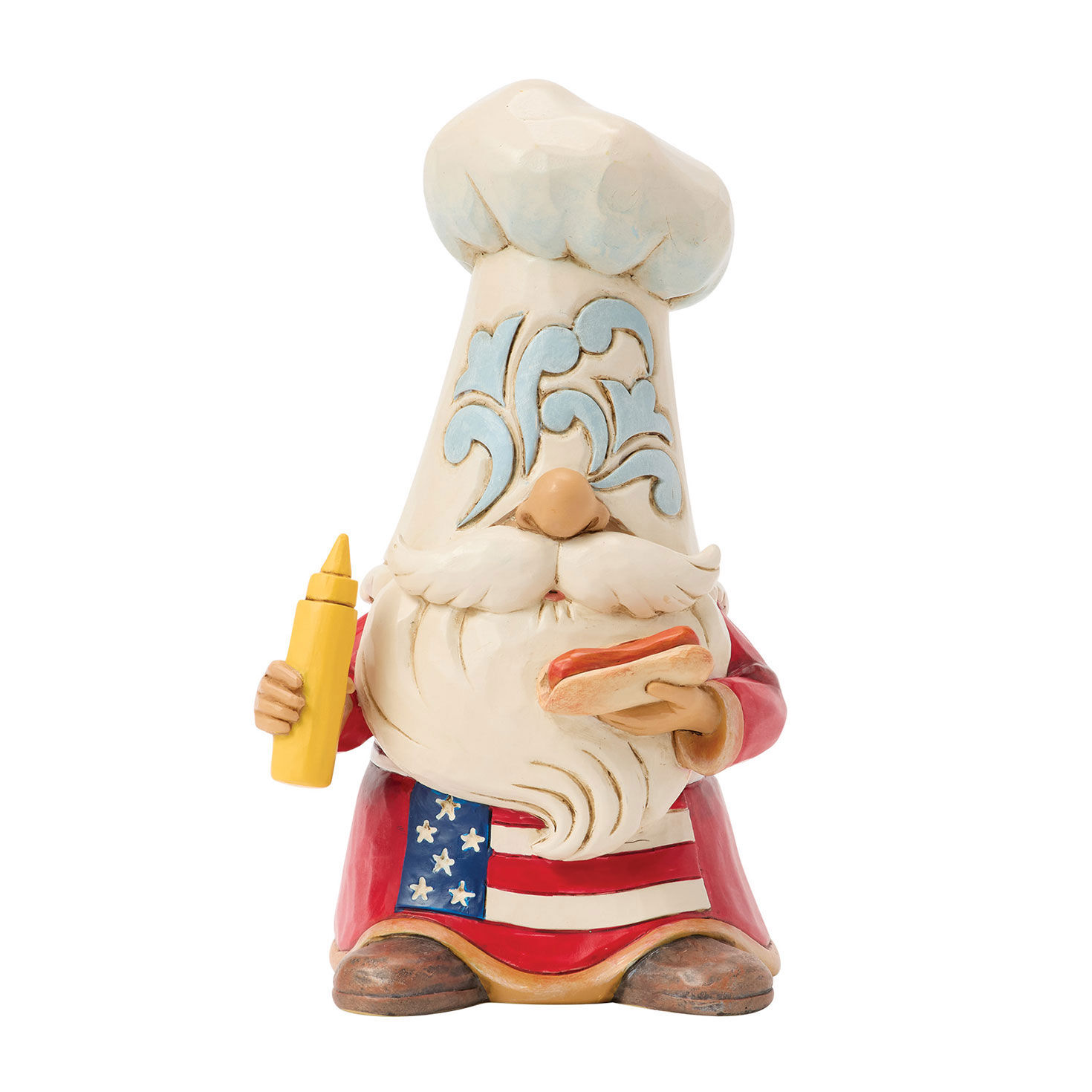 Jim Shore Heartwood Creek Patriotic Grilling Gnome Figurine, 7"