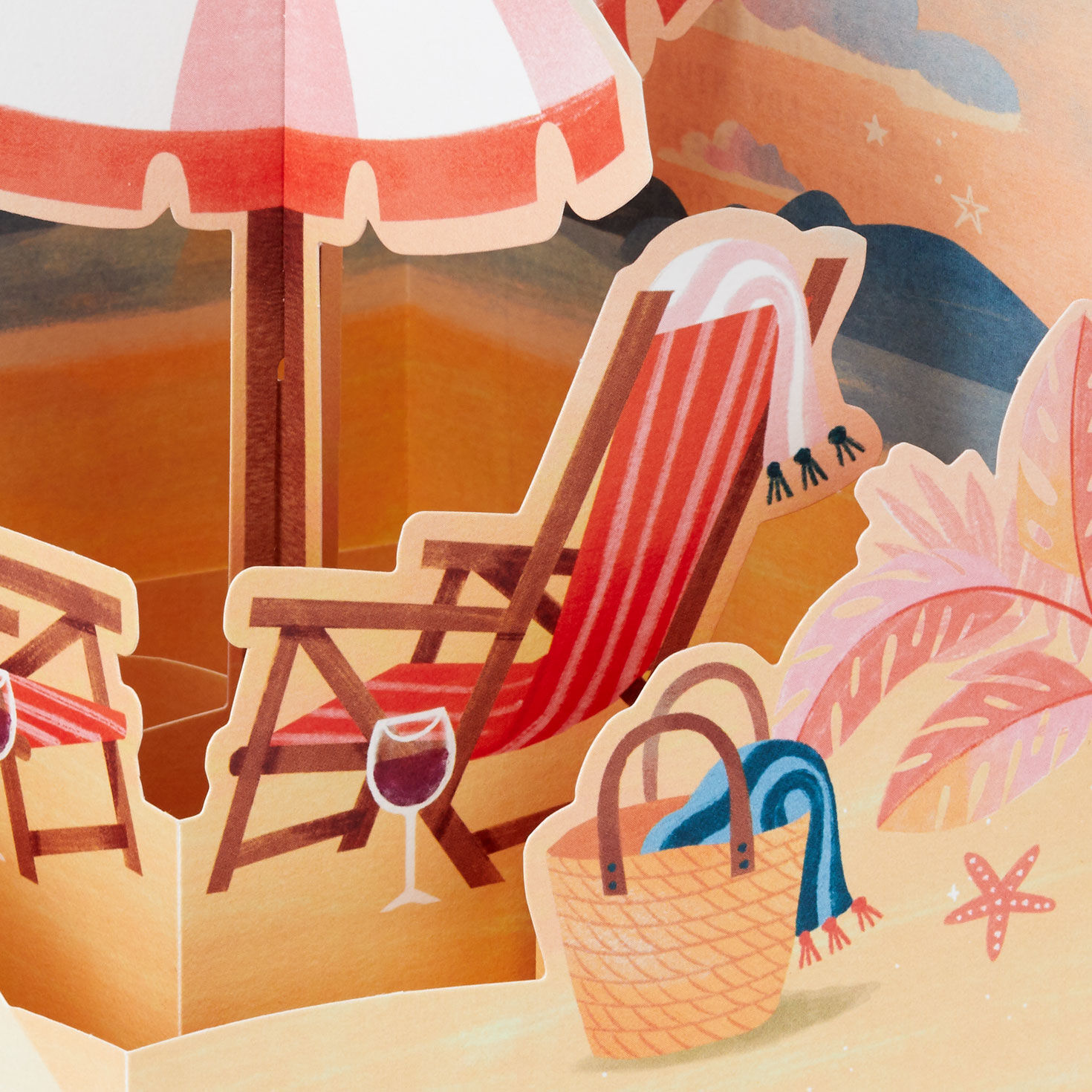 Beach Chairs 3D Pop-Up Anniversary Card Pop-up Card Detail image number 4