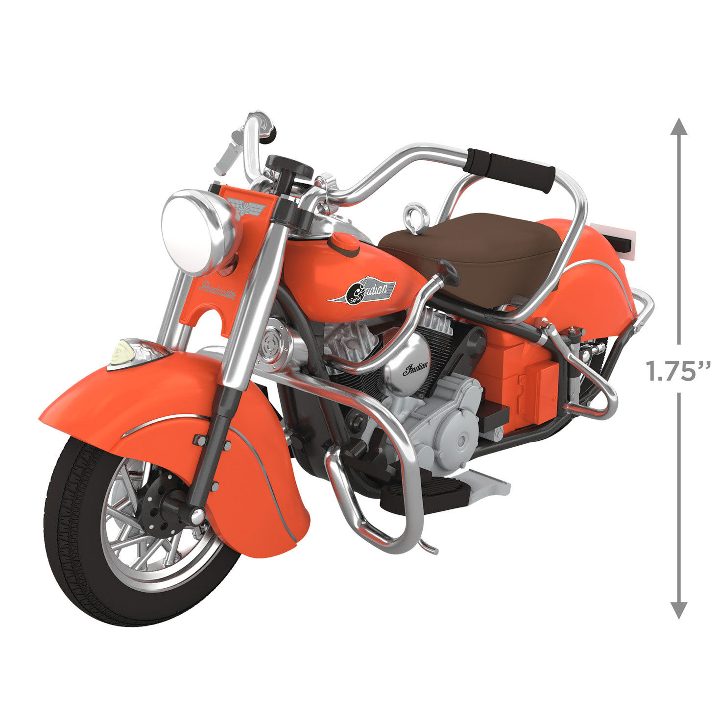 Indian Chief Motorcycle Keepsake Ornament measurement image number 3