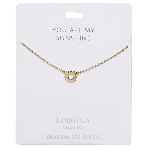 You Are My Sunshine Sun Charm Necklace, 20", , large image number 1