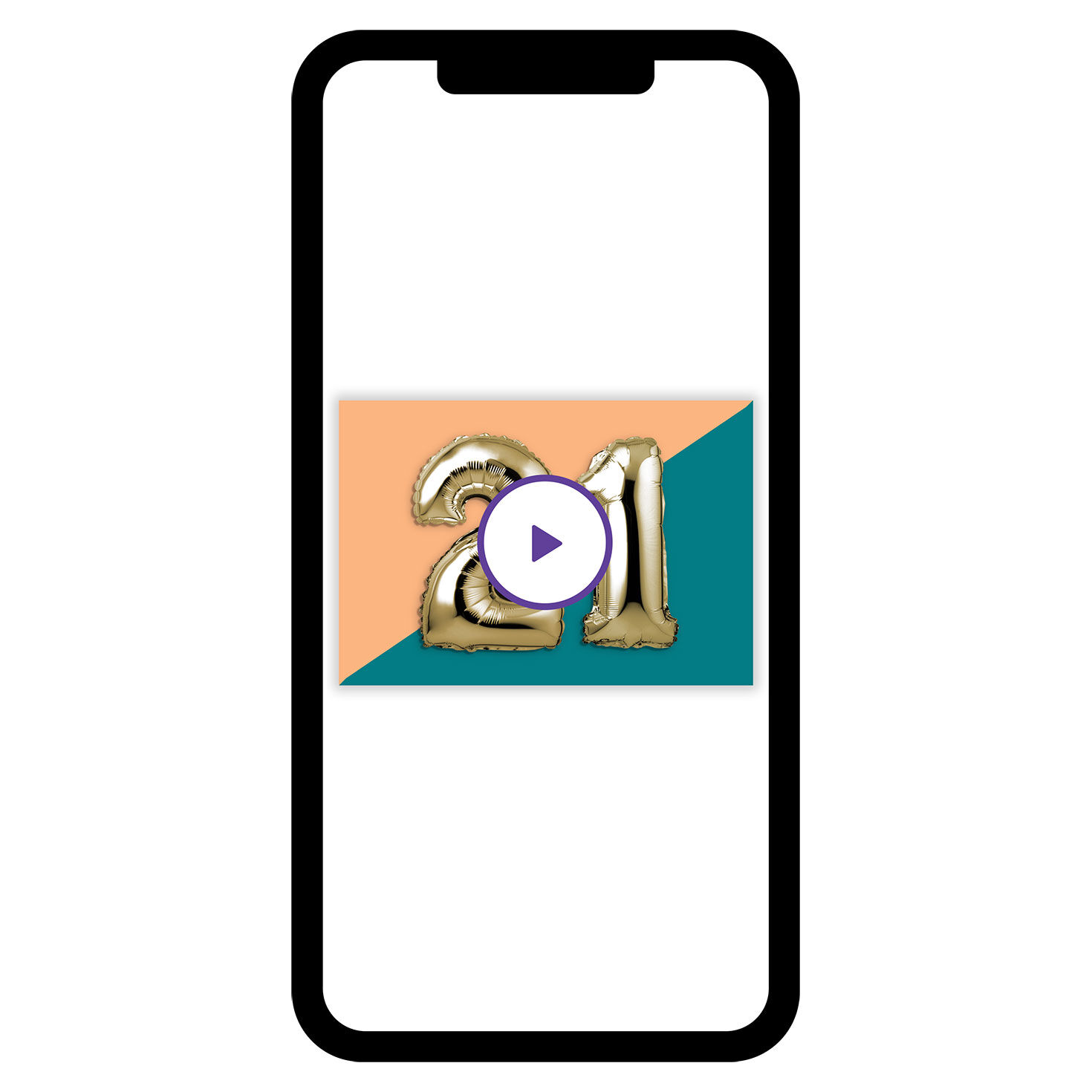 21st Balloons Birthday eCard