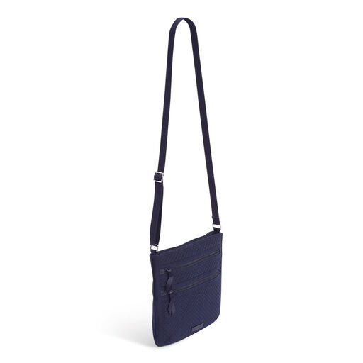 Vera Bradley Triple Zip Hipster in Classic Navy Microfiber, 