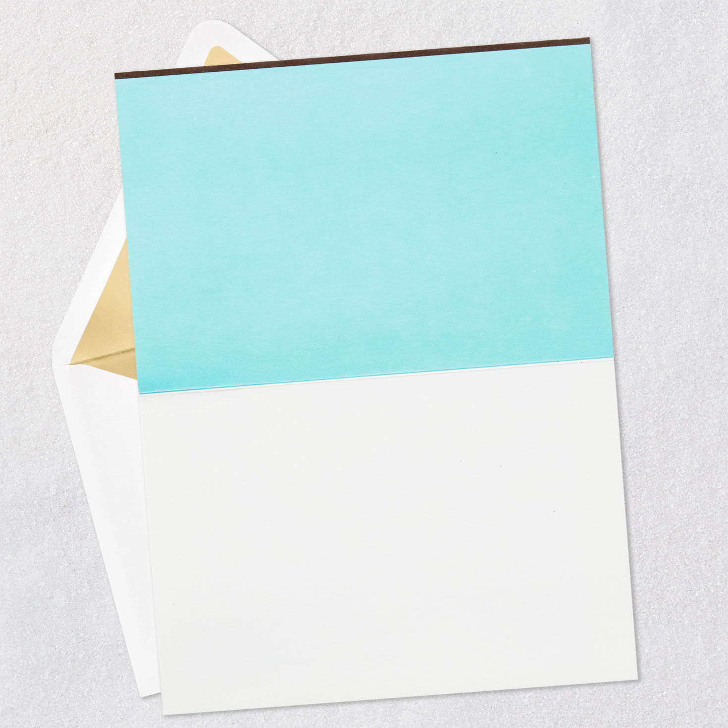 Glittery Blue and Gold Confetti Mazel Tov Card Open card with envelope image number 2