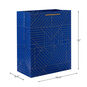 Gold Geometric on Navy Blue Large Gift Bag measurement image number 3