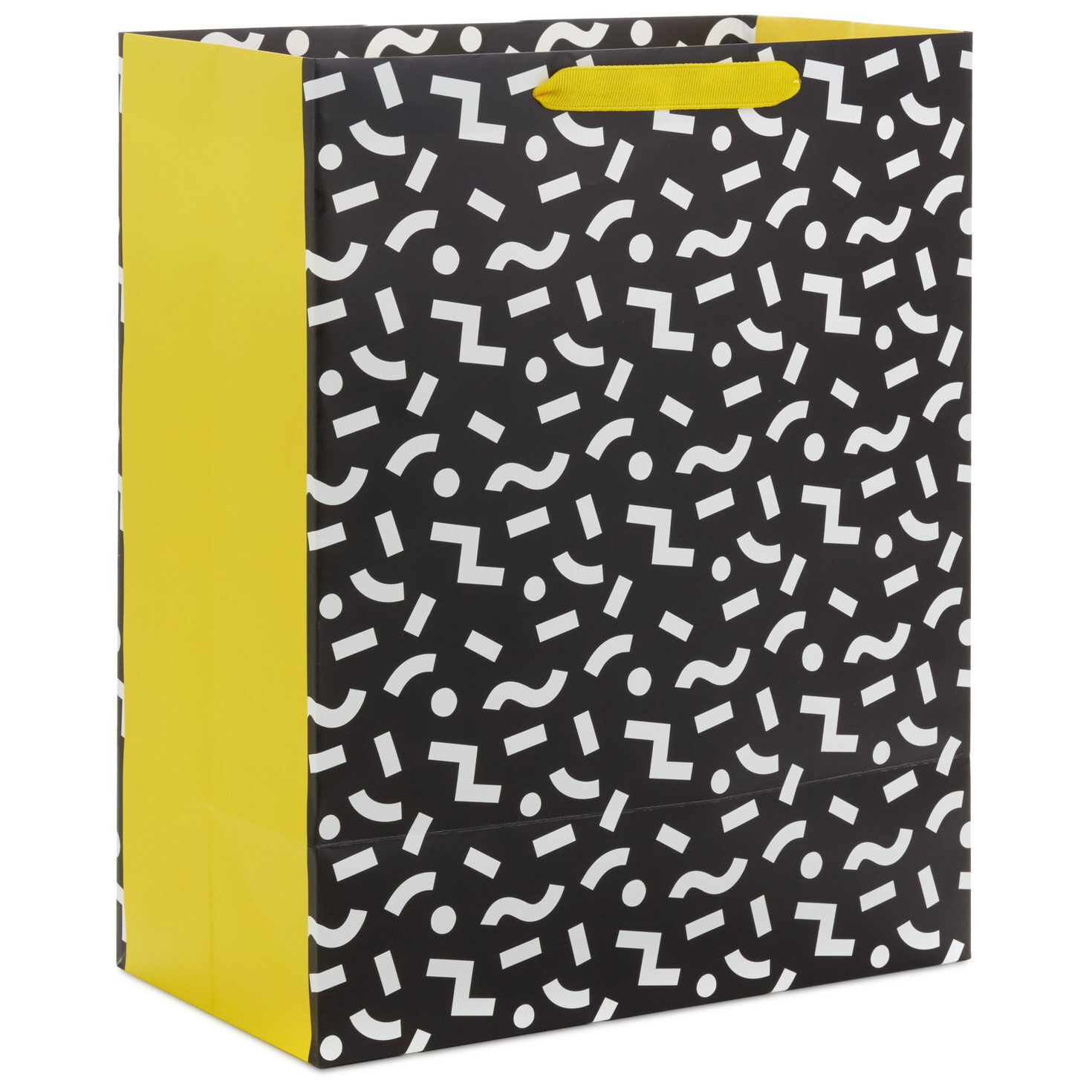 13" White Confetti on Black Large Gift Bag for only USD 4.49 | Hallmark