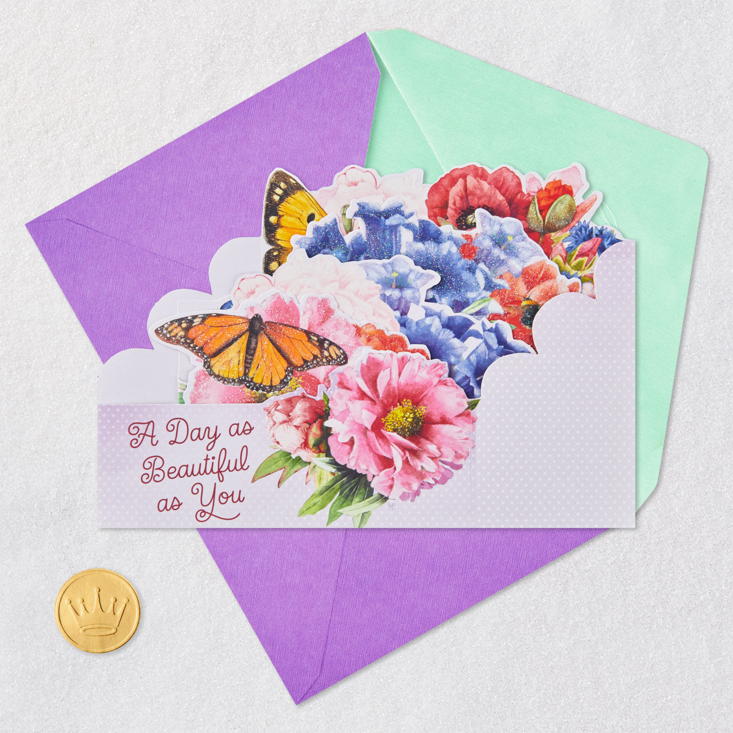 Marjolein Bastin Beautiful Day Butterflies and Flowers 3D Pop-Up Card for only USD 6.99 | Hallmark