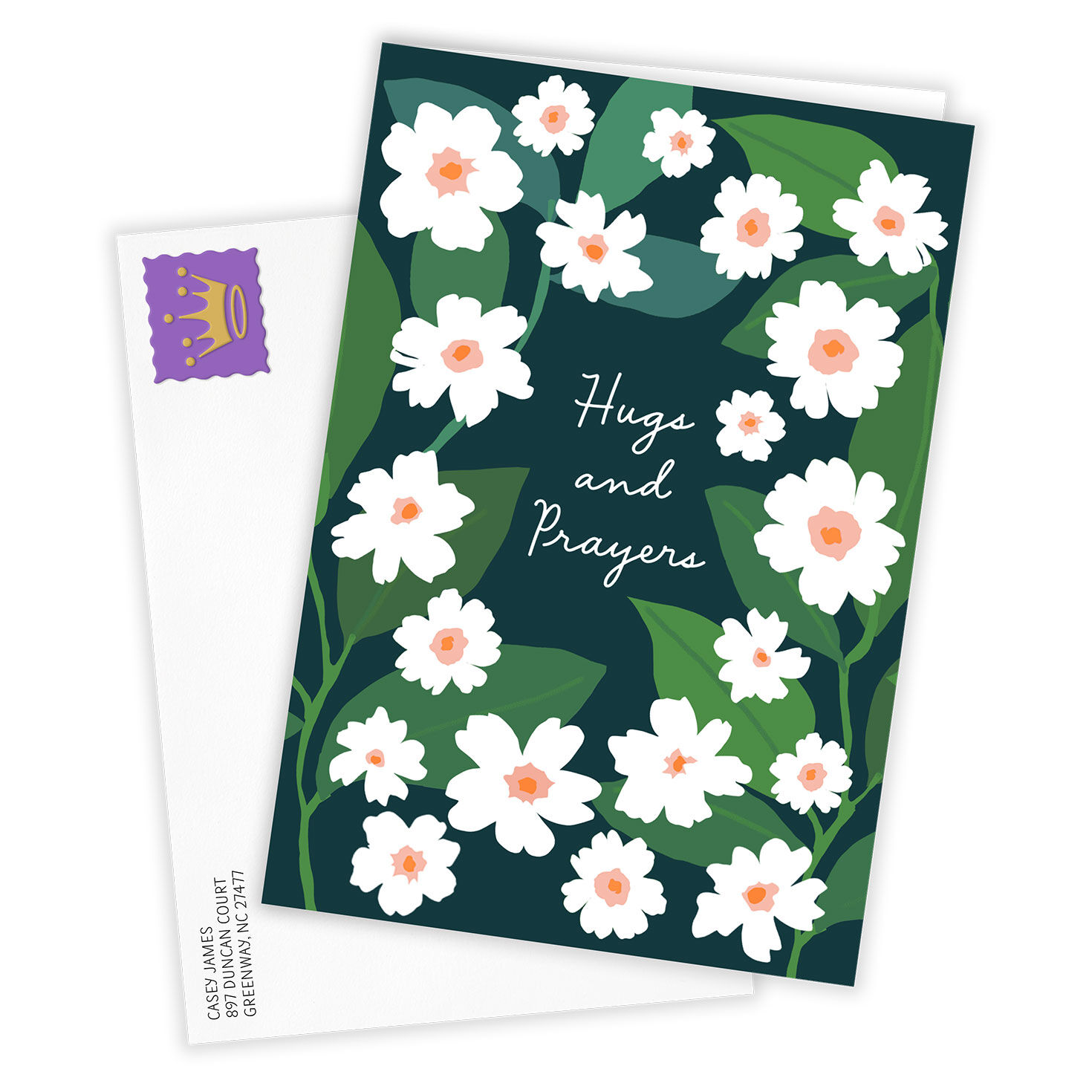 Hugs and Prayers Daisies Custom Card, , large image number 2