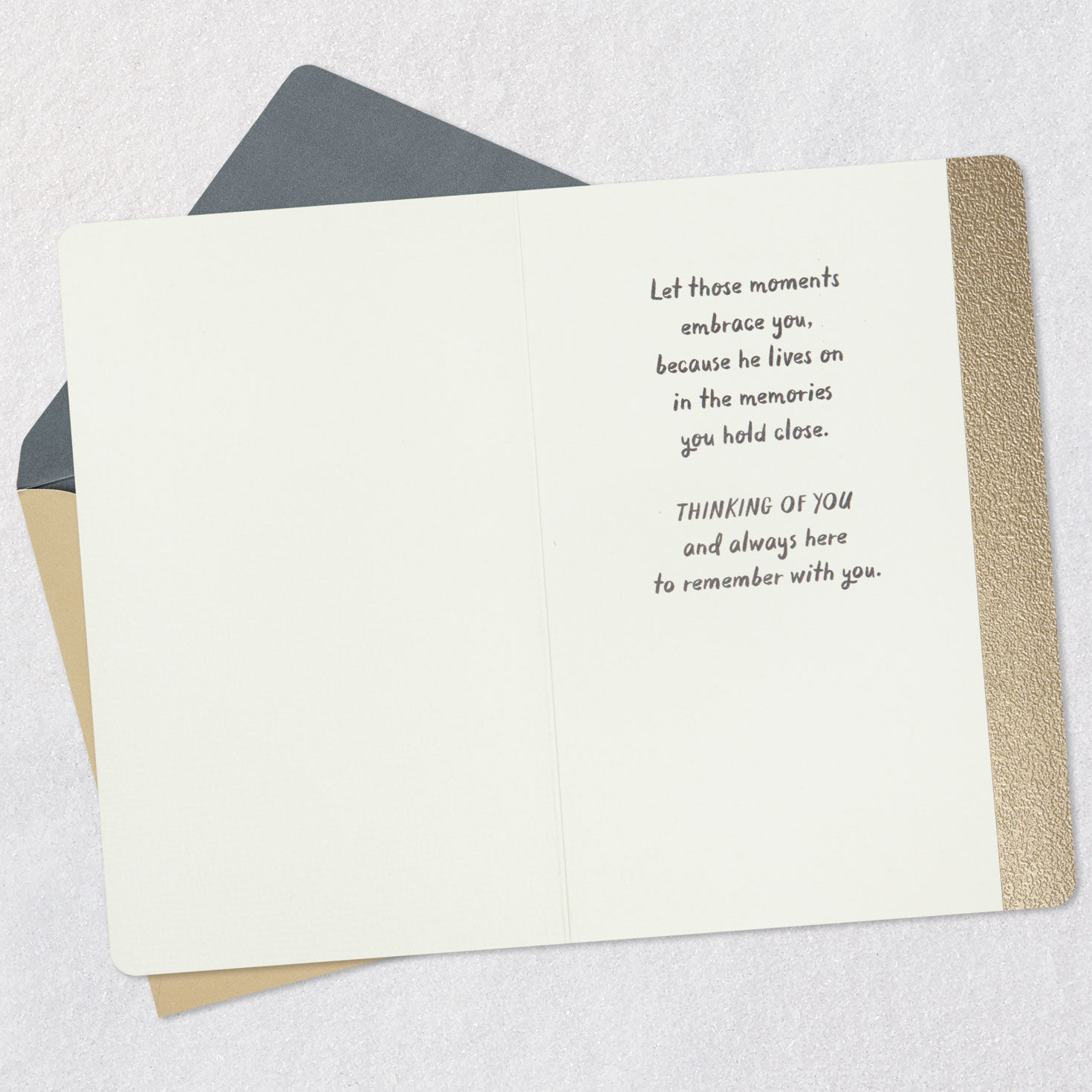 Artsy Rock Cairns Sympathy Card for Loss of Dad Open card with envelope image number 3