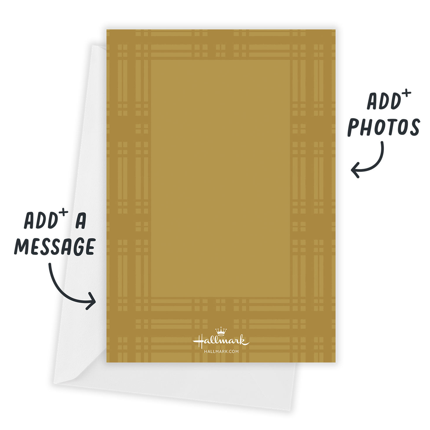 Arch on Green Plaid Flat New Year Photo Card, , large image number 2