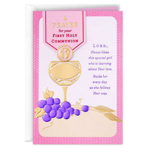 A Prayer for You Religious First Communion Card for Her, 