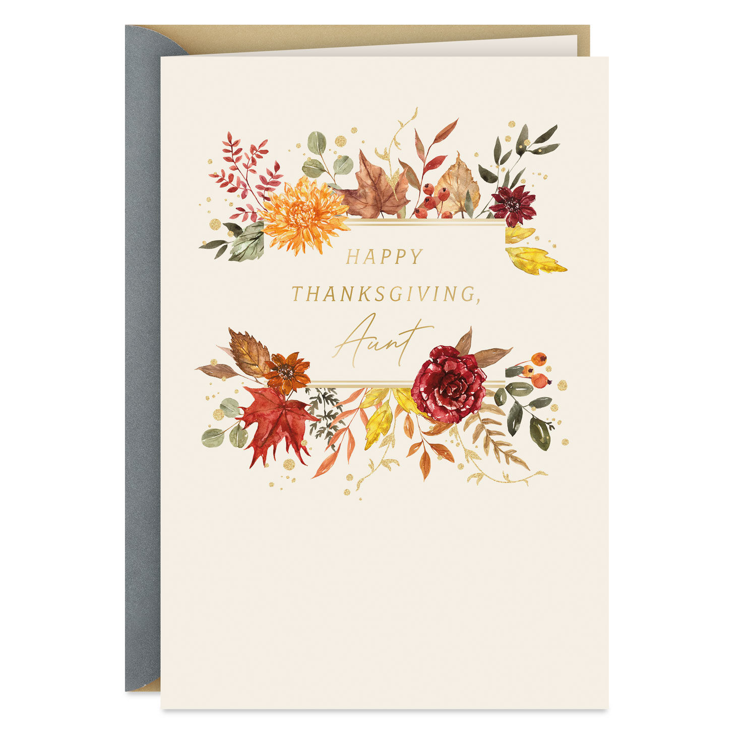 Thankful for Your Kindness Thanksgiving Card for Aunt