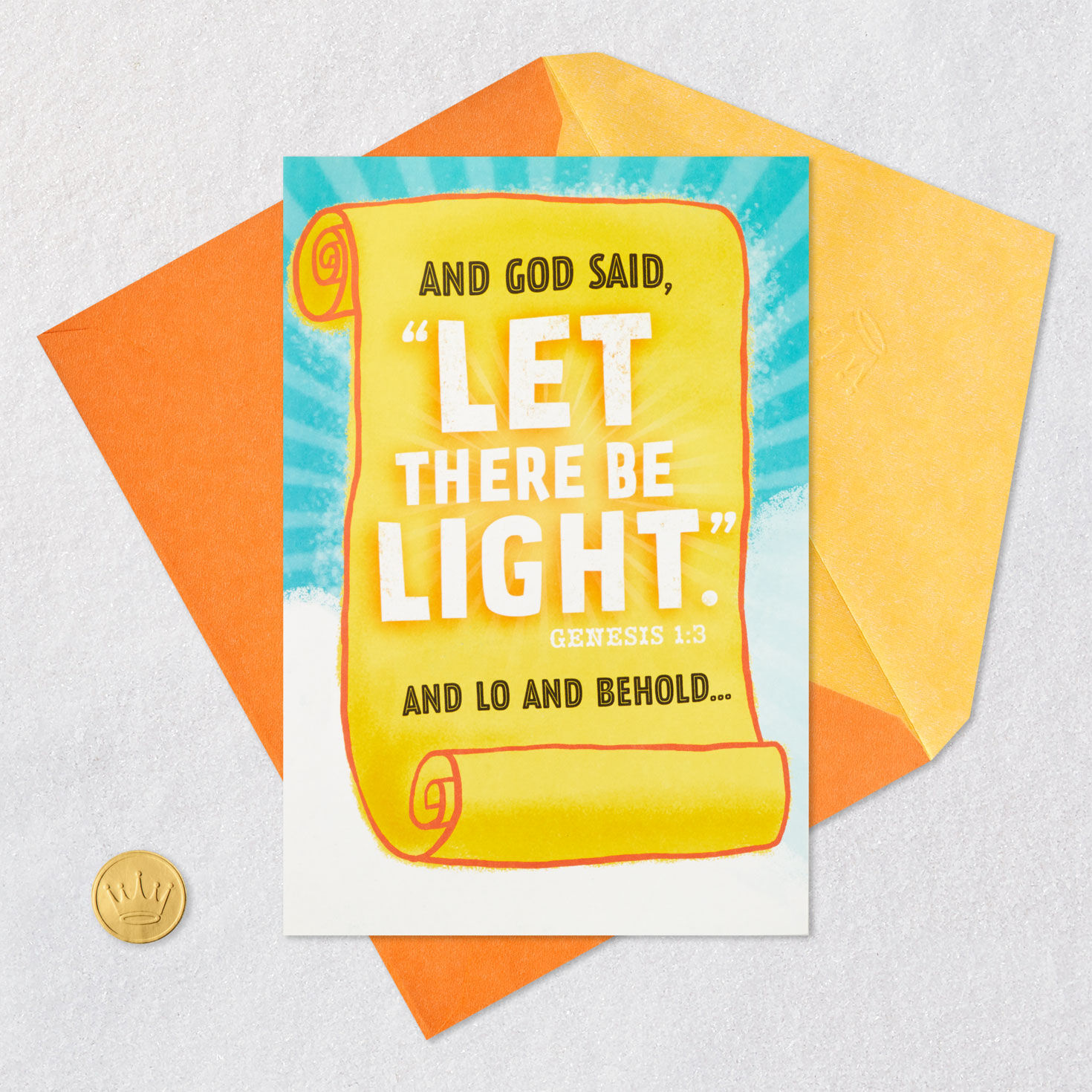 Religious Scroll Funny Birthday Card Card Front with Envelope and Gold Seal image number 5