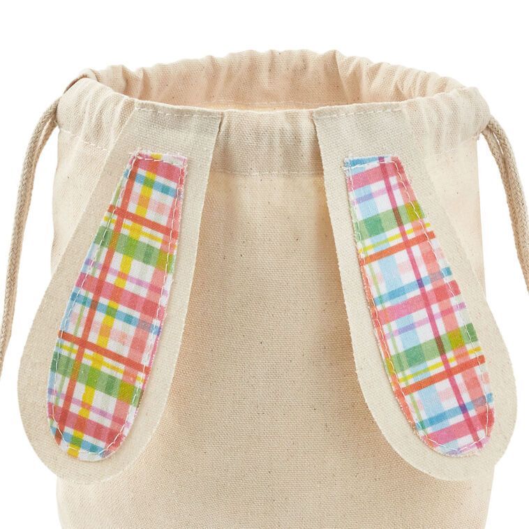 Spring Plaid Canvas Easter Bunny Gift Bag  image number 4