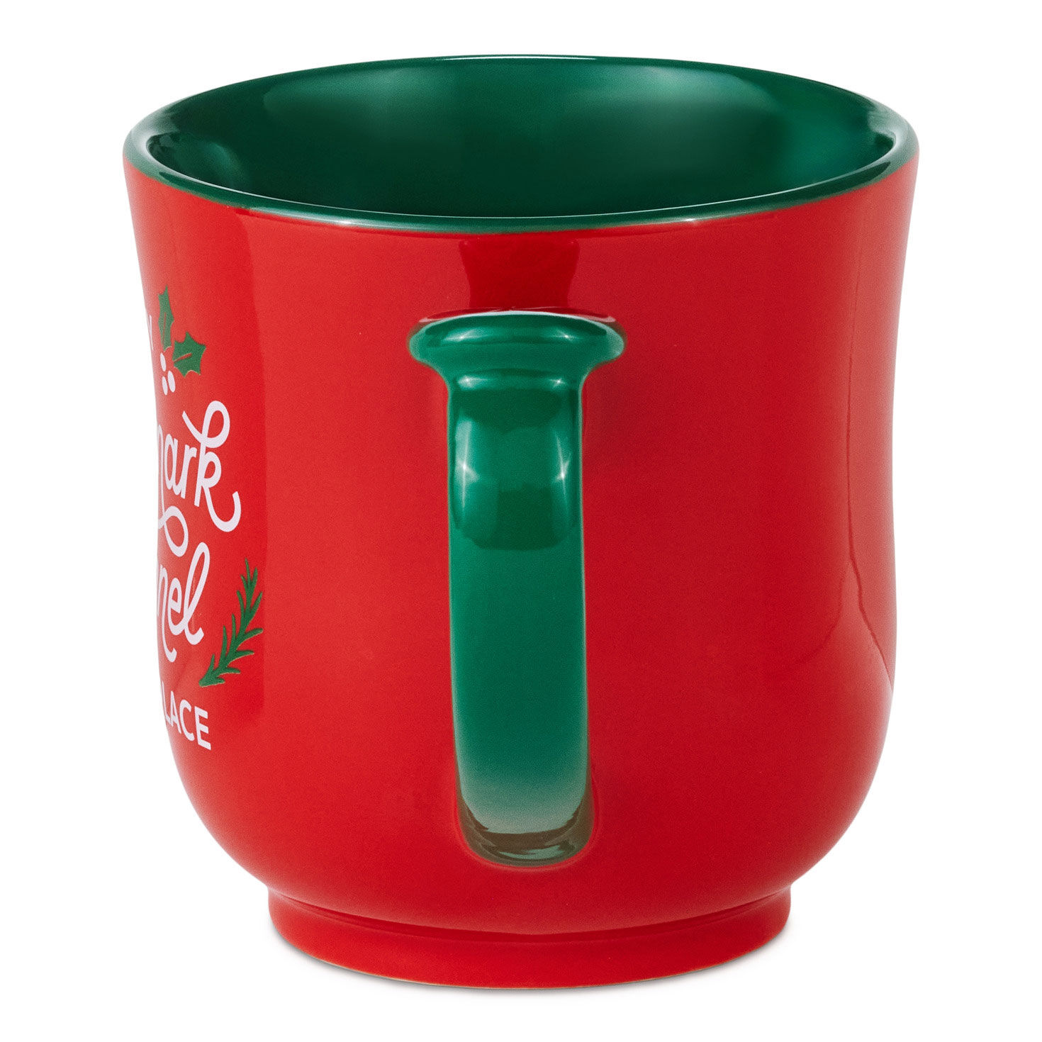 Red and Green Hallmark Channel Happy Place Mug side image number 4