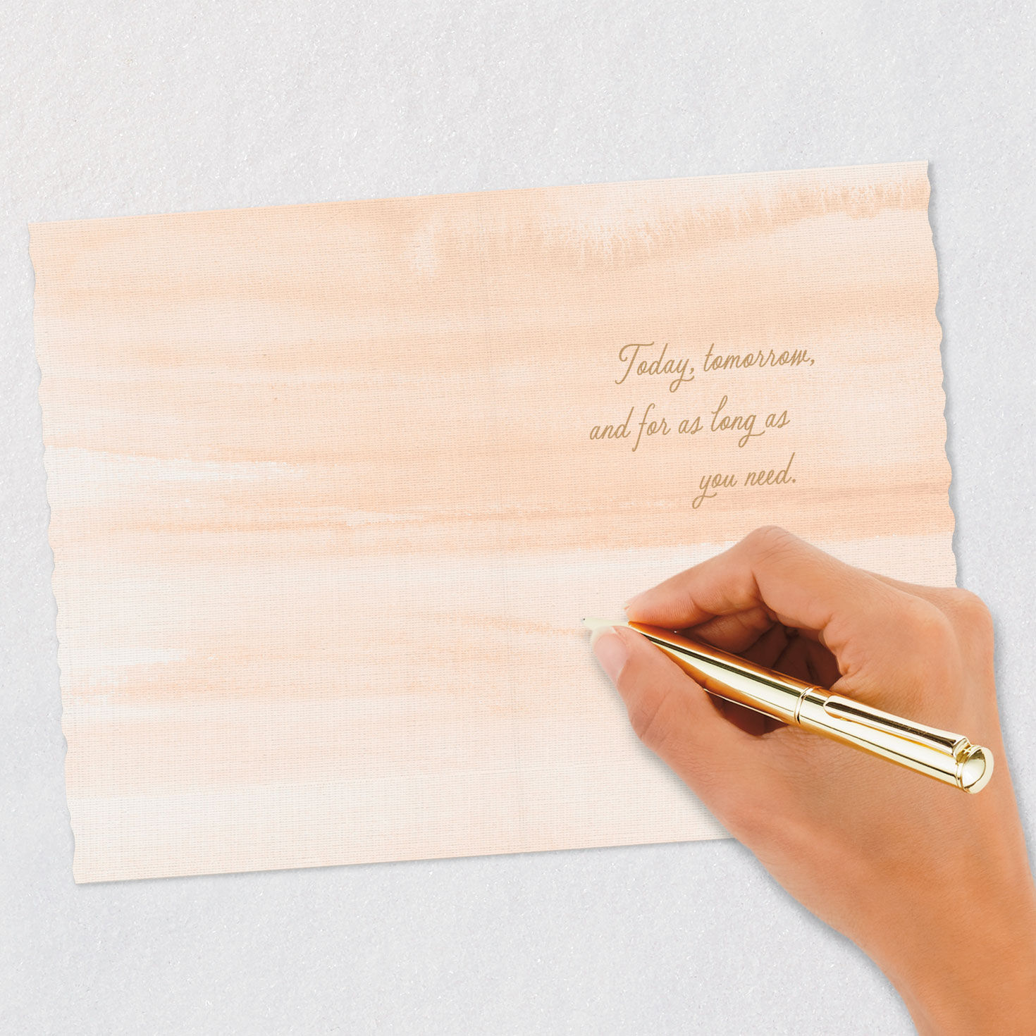 Lettering on Burnt Orange Sympathy Card Signing card image number 6