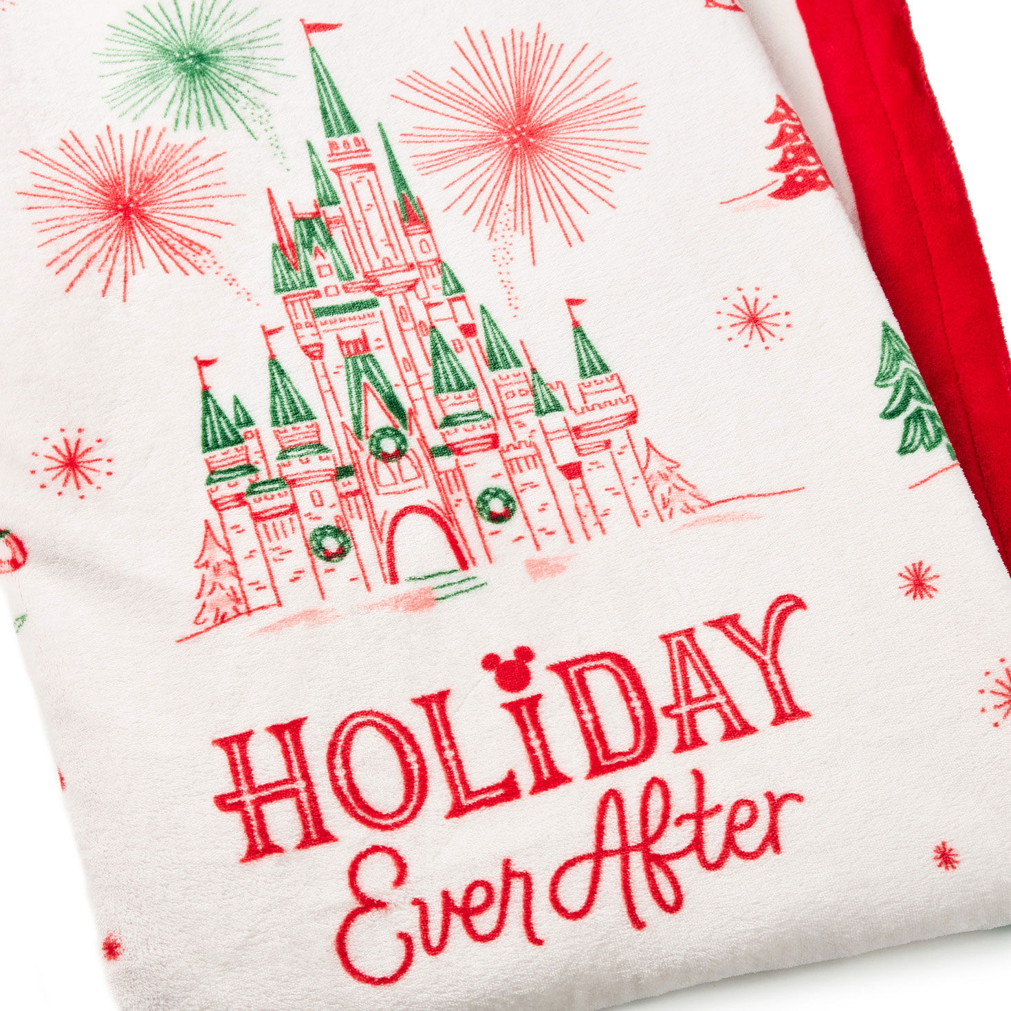 Disney Holiday Ever After Hallmark Movie Blanket upclose detail image number 4