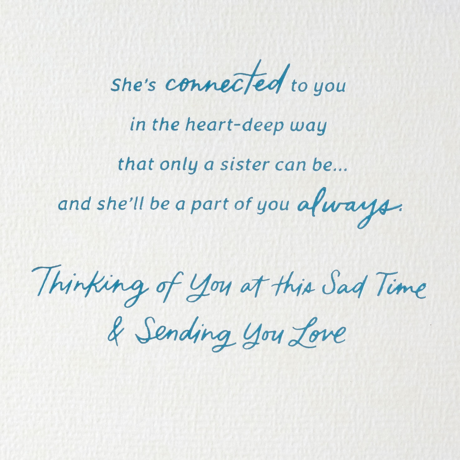 She'll Be a Part of You Always Sympathy Card for Loss of Sister for only USD 4.99 | Hallmark
