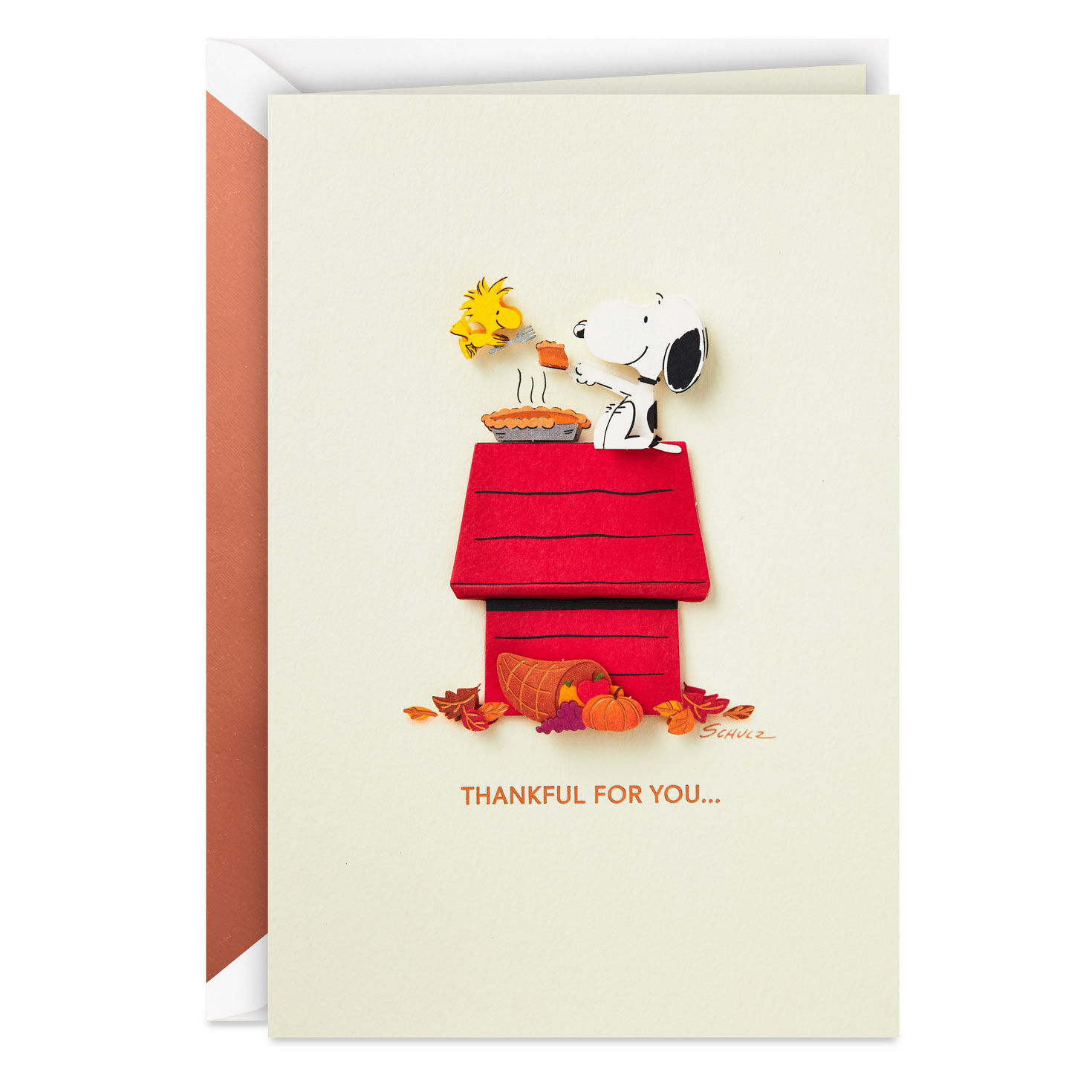Peanuts® Snoopy and Woodstock Thankful for You Thanksgiving Card for only USD 6.99 | Hallmark