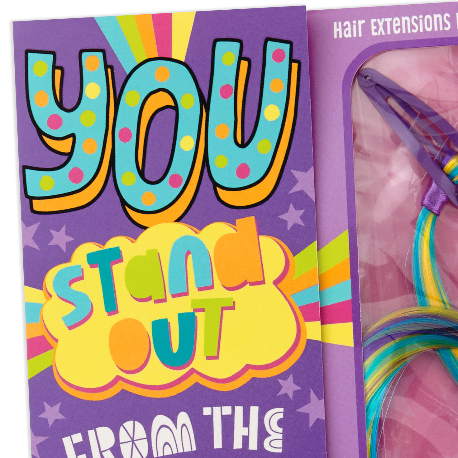 You Stand Out Birthday Card With Hair Clip and Extensions, , large image number 4