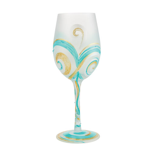 Lolita Ridin' the Waves Handpainted Wine Glass, 15 oz., 