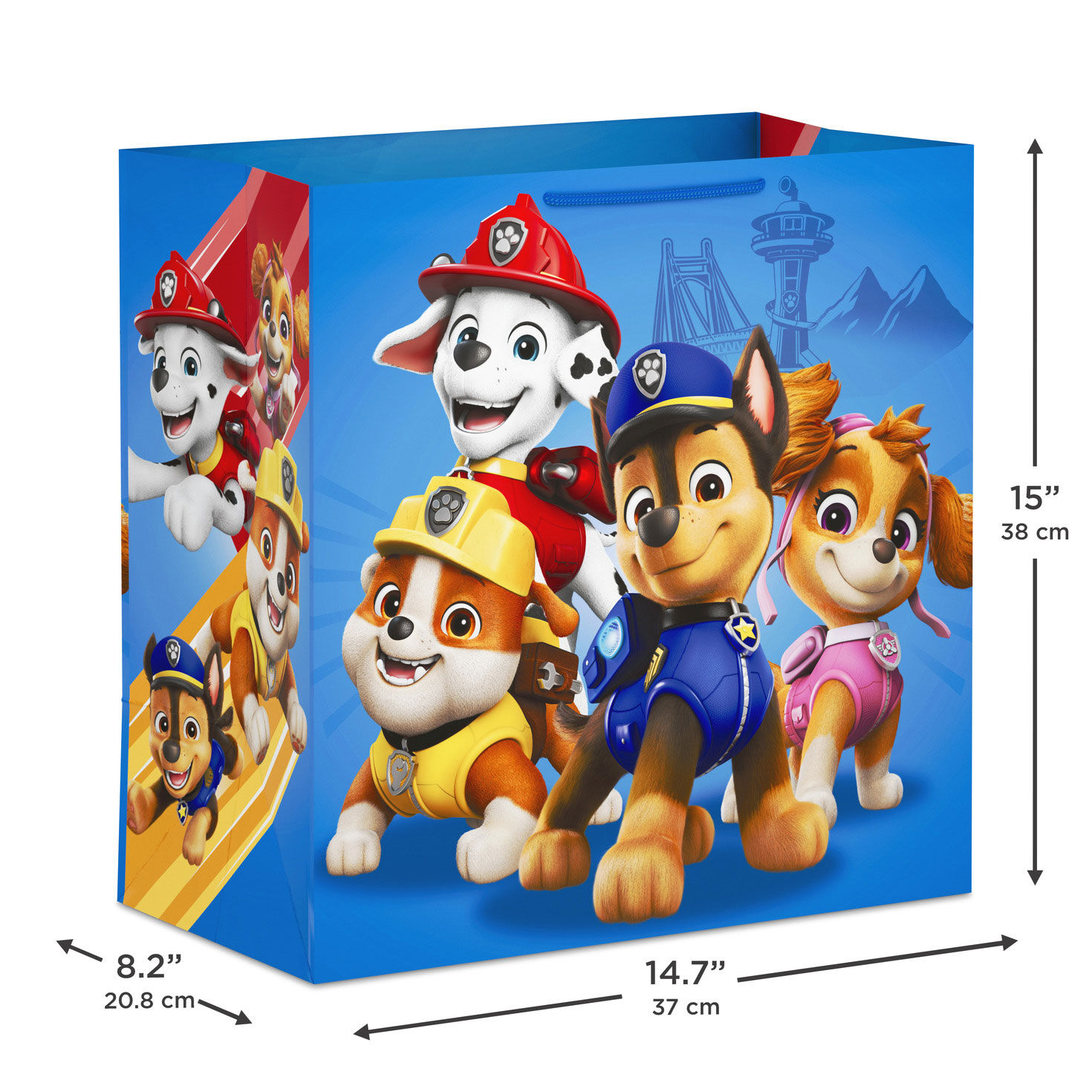 Paw Patrol Chase and Friends Extra-Deep Gift Bag measurement image number 3