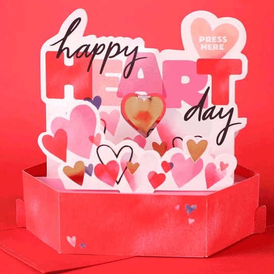 Happy Heart Day Musical 3D Pop-Up Valentine's Day Card With Motion for only USD 11.99 | Hallmark