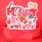 Happy Heart Day Musical 3D Pop-Up Valentine's Day Card With Motion, , large image number 2