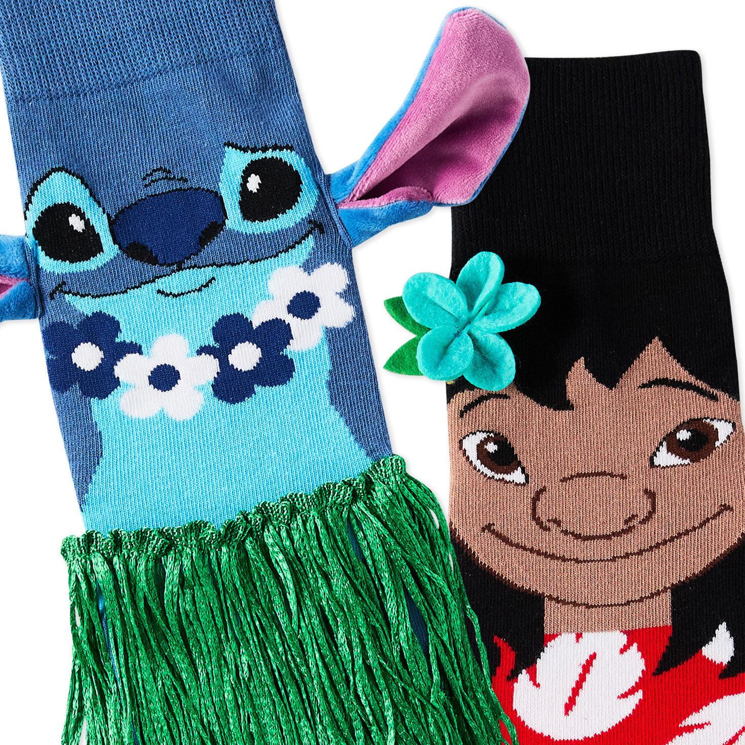 Disney Lilo and Stitch Novelty Crew Socks closeup view image number 3