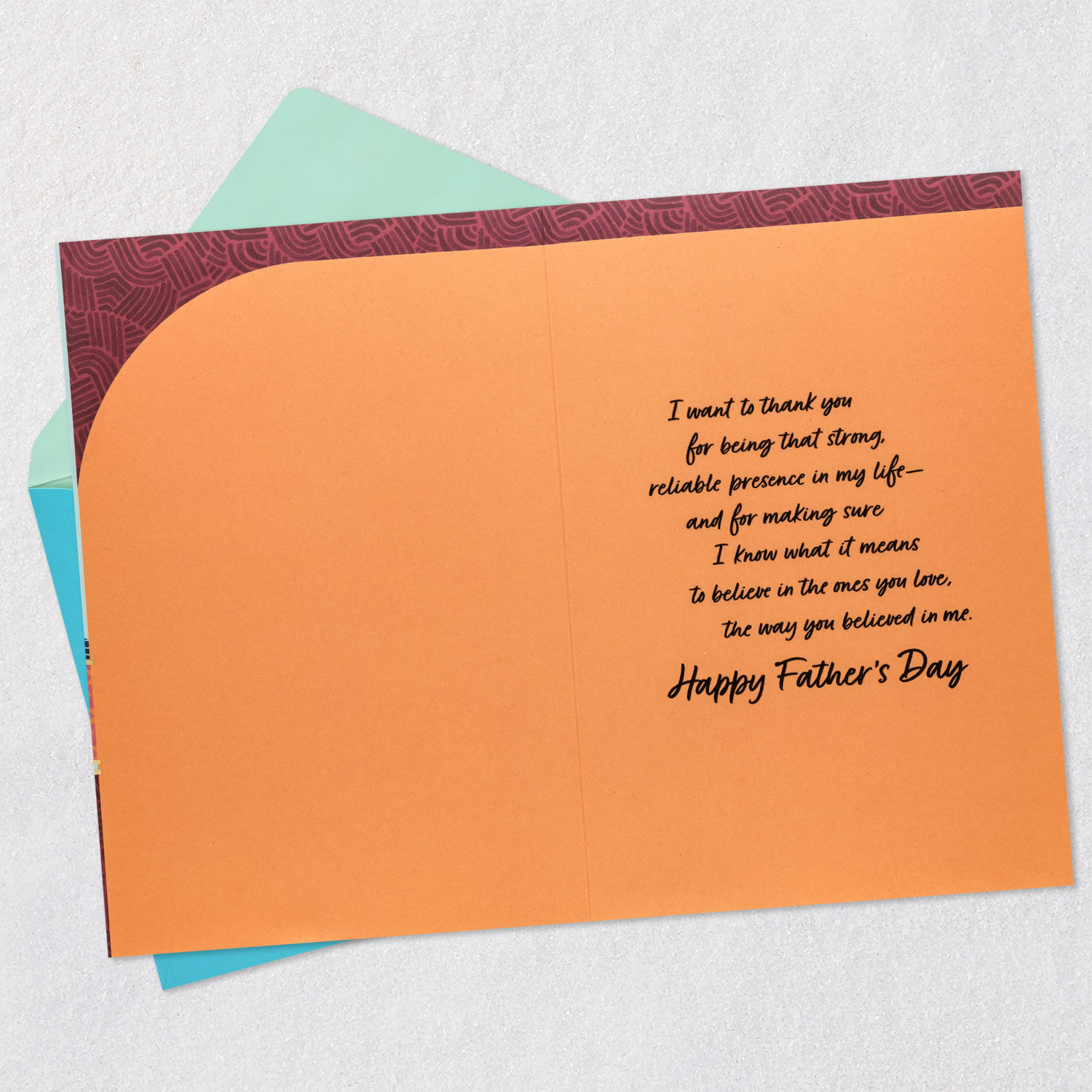 Colorful Abstract Landscape Dad Father's Day Card Open card with envelope image number 3