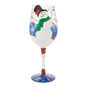 Snowmen Scene Holiday Wine Glass front image number 1