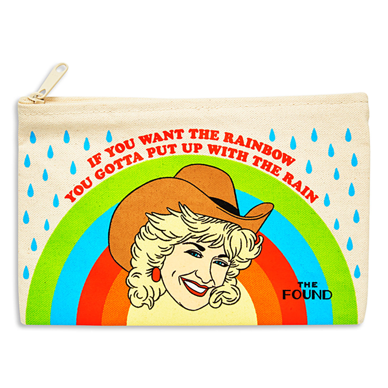 The Found Dolly Parton Rainbow Canvas Pouch for only USD 19.99 | Hallmark