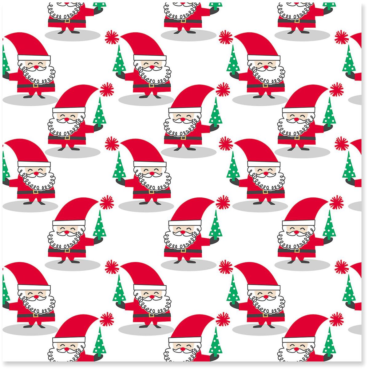 Mod Santa Christmas Wrapping Paper Roll, 45 sq. ft. Wrapping Paper