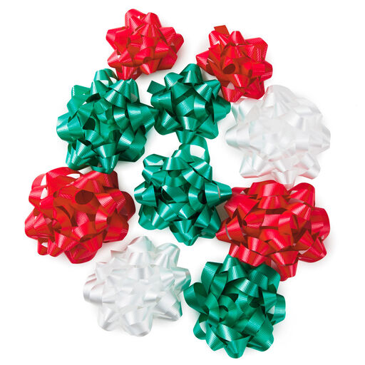 Bag of 10 Assorted Crimped Gift Bows, 