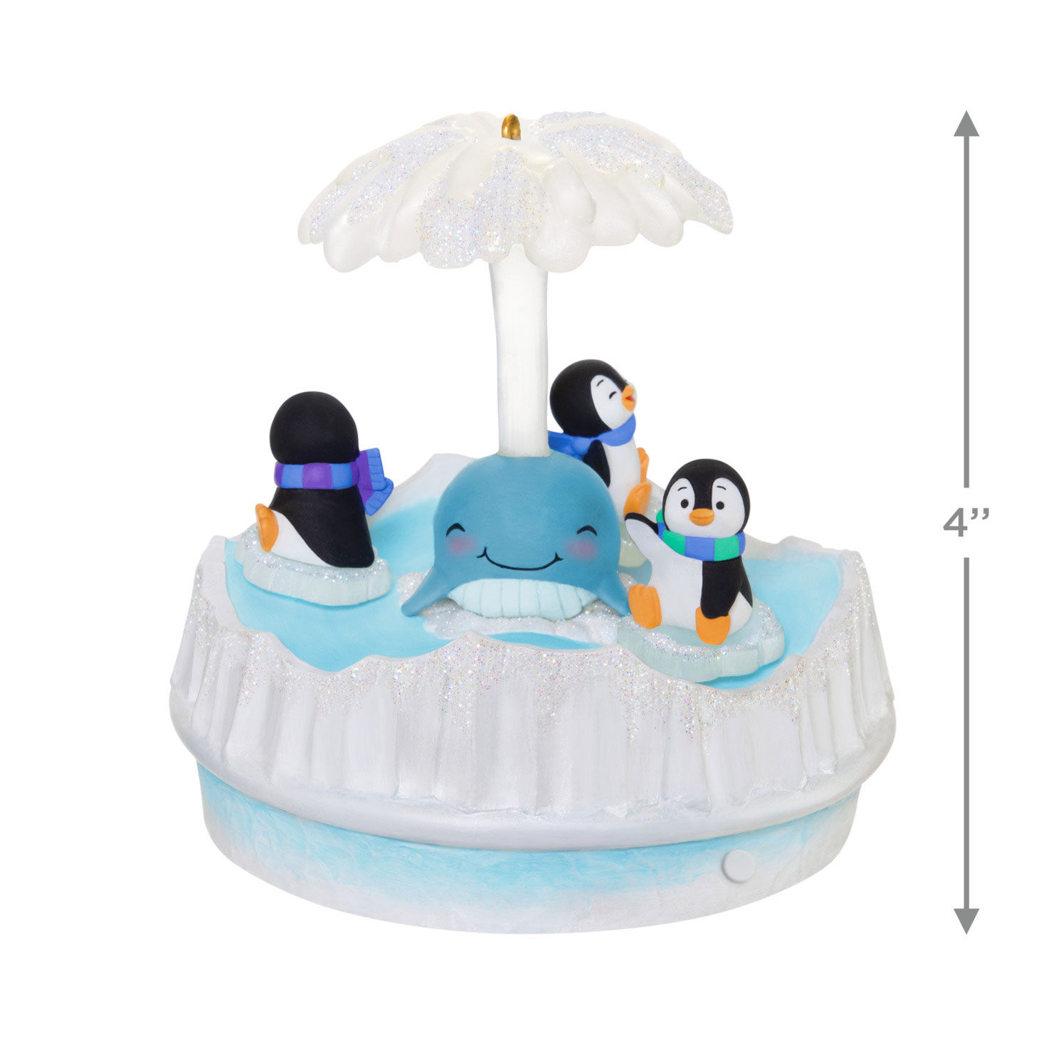 Penguins and Whale Keepsake Ornament measurement image number 3