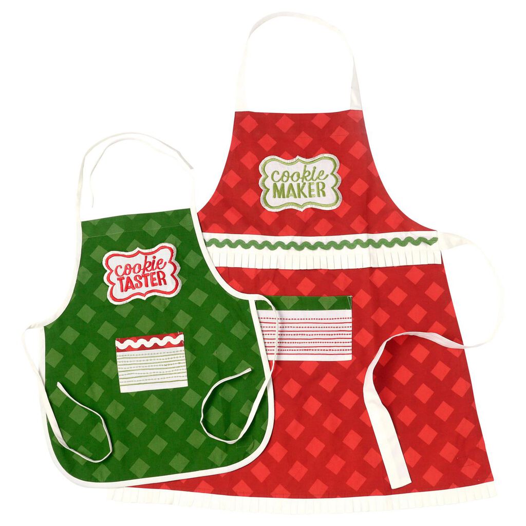 Adult and Child Christmas Apron Set - Kitchen Linens - Hallmark