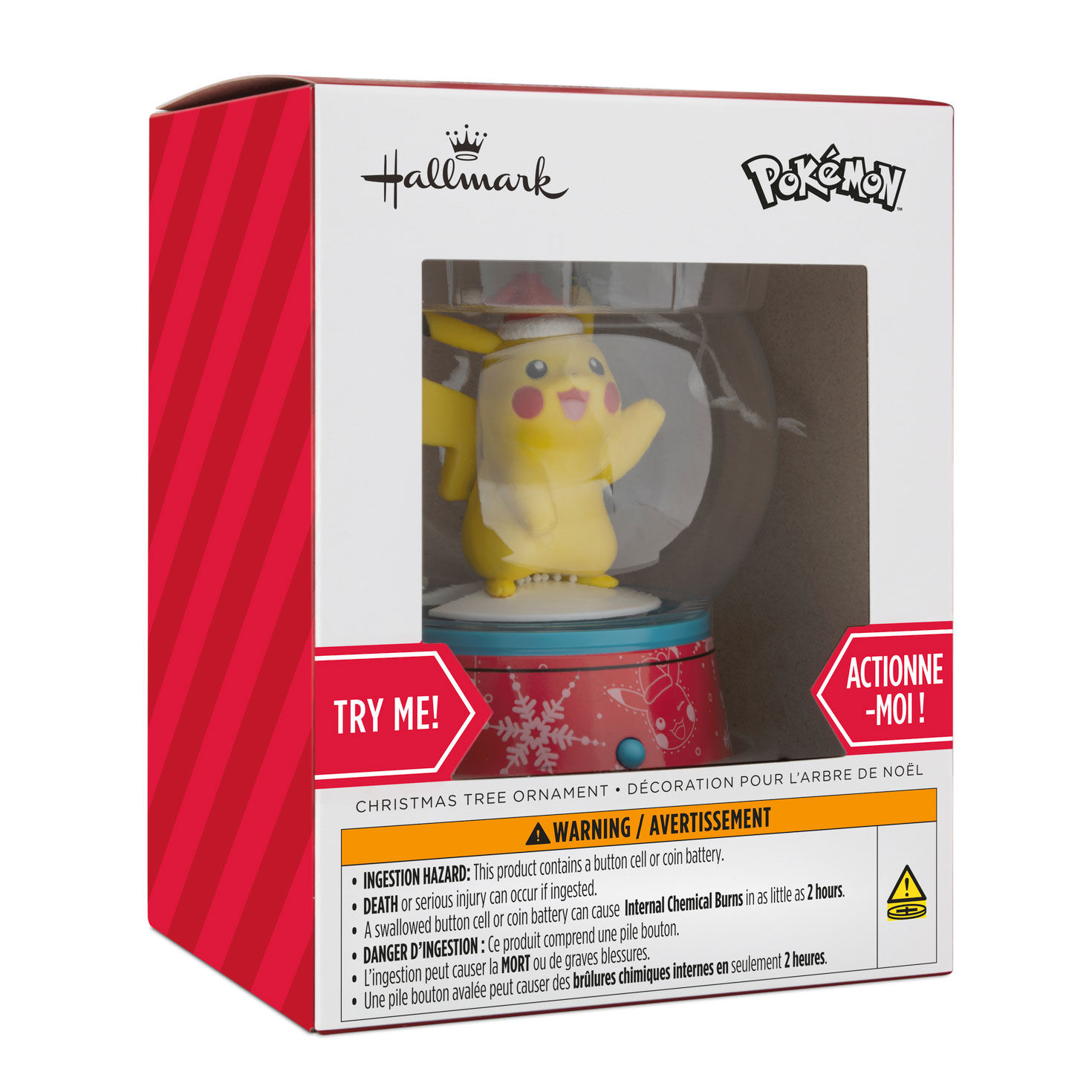 Pok&eacute;mon Pikachu Snow Globe Christmas Ornament package front image number 7