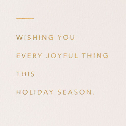 Wishing You Joyful Things Christmas Card, 