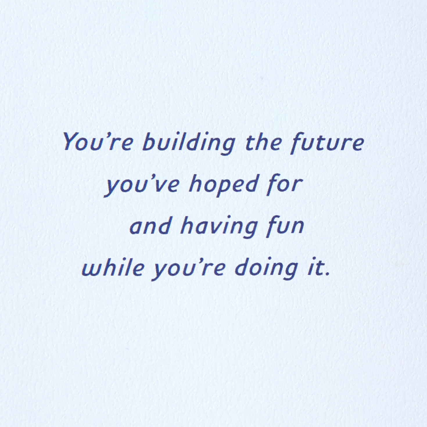 Modern Rainbow Lettering on Navy Anniversary Card Sentiment image number 2