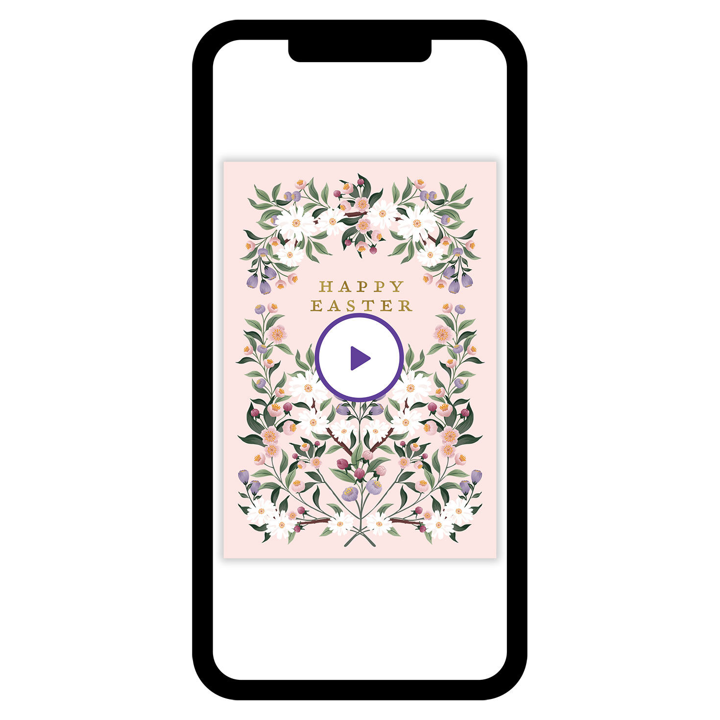 Vintage Floral Custom Easter eCard for Mom