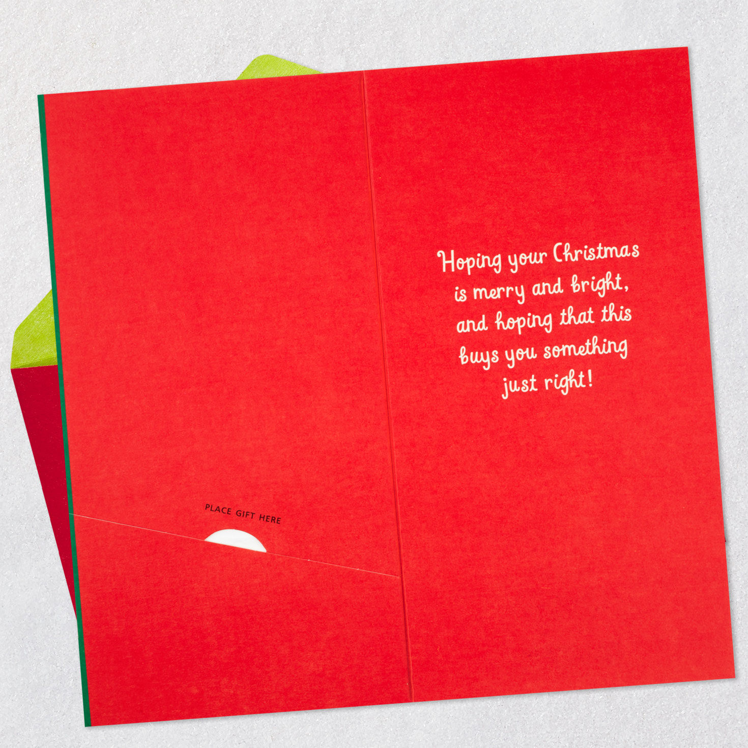 Stylized Santa Claus Money Holder Christmas Card Open card with envelope image number 4