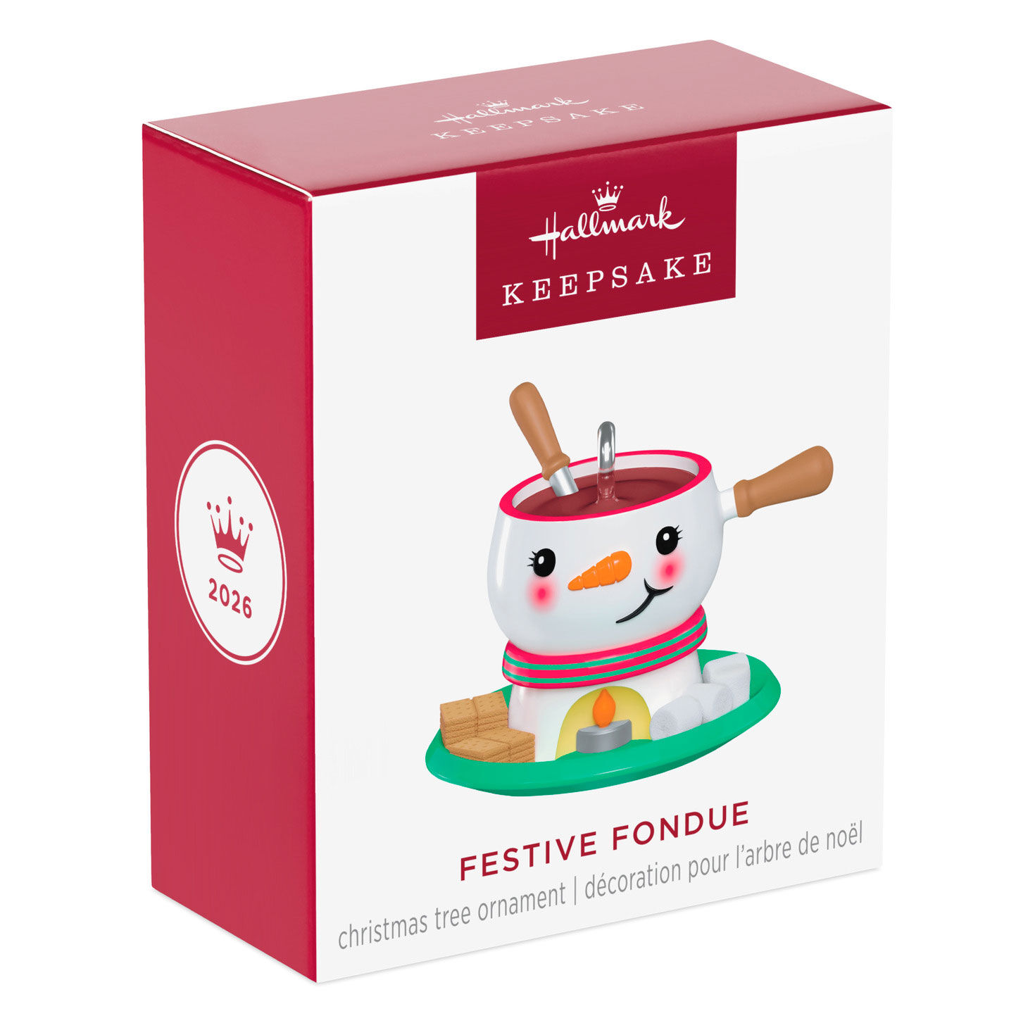 Snowman Fondue Pot Keepsake Ornament package fornt image number 7