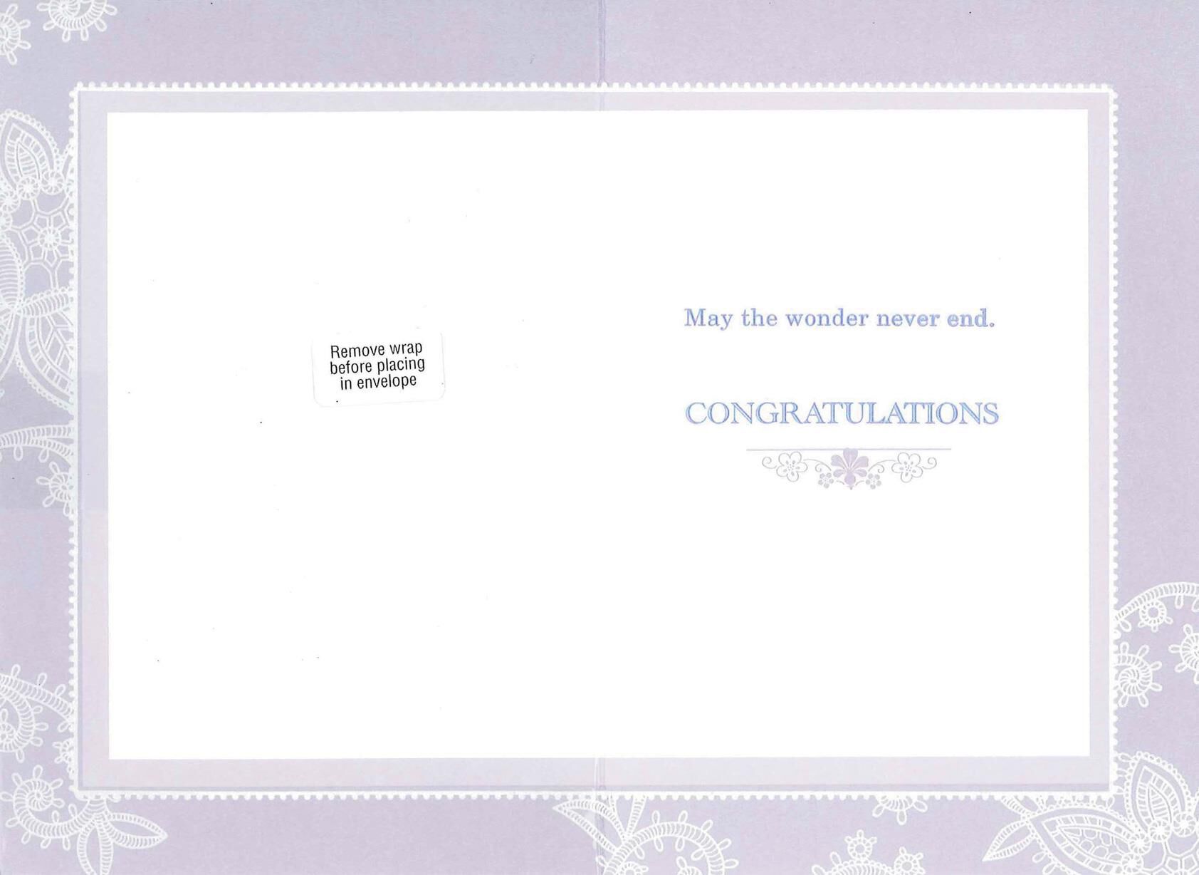 Never-Ending Wonder Wedding Card