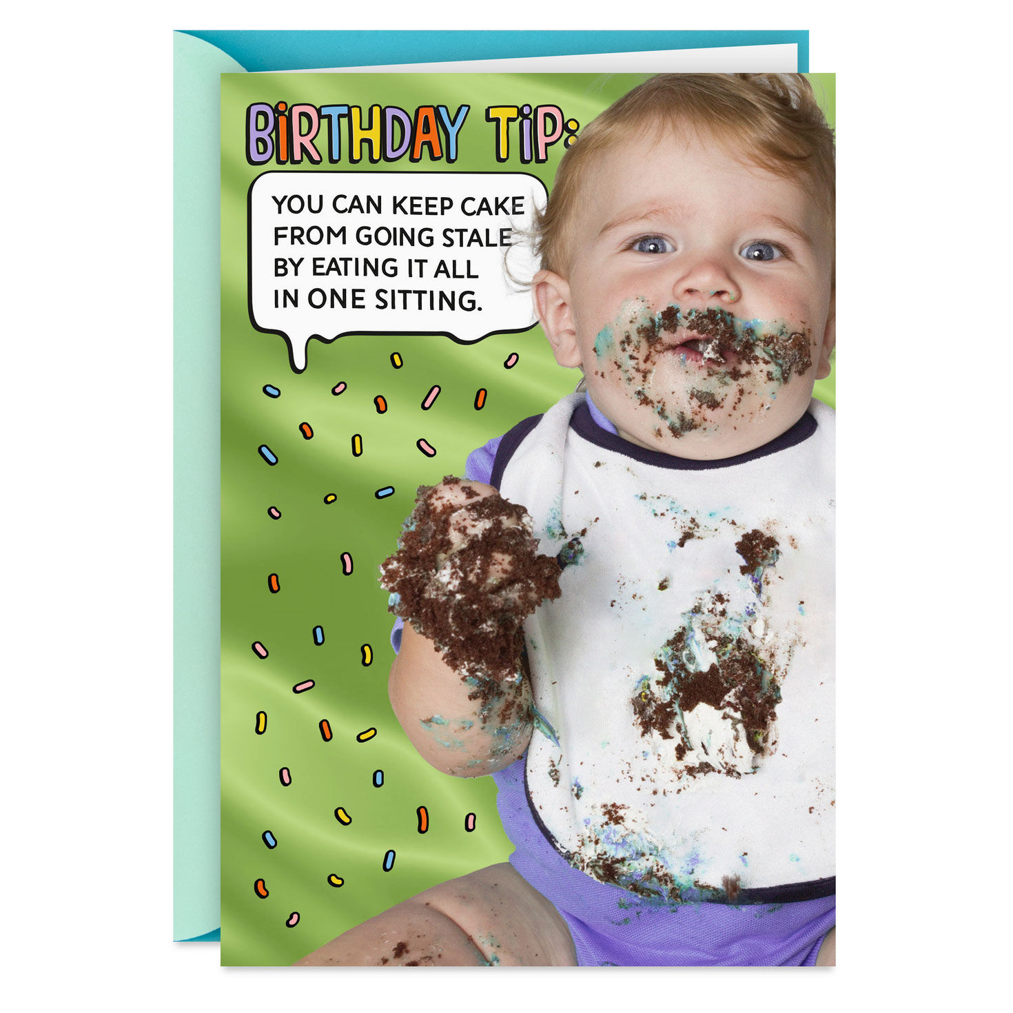 Eat Your Cake Funny Birthday Card