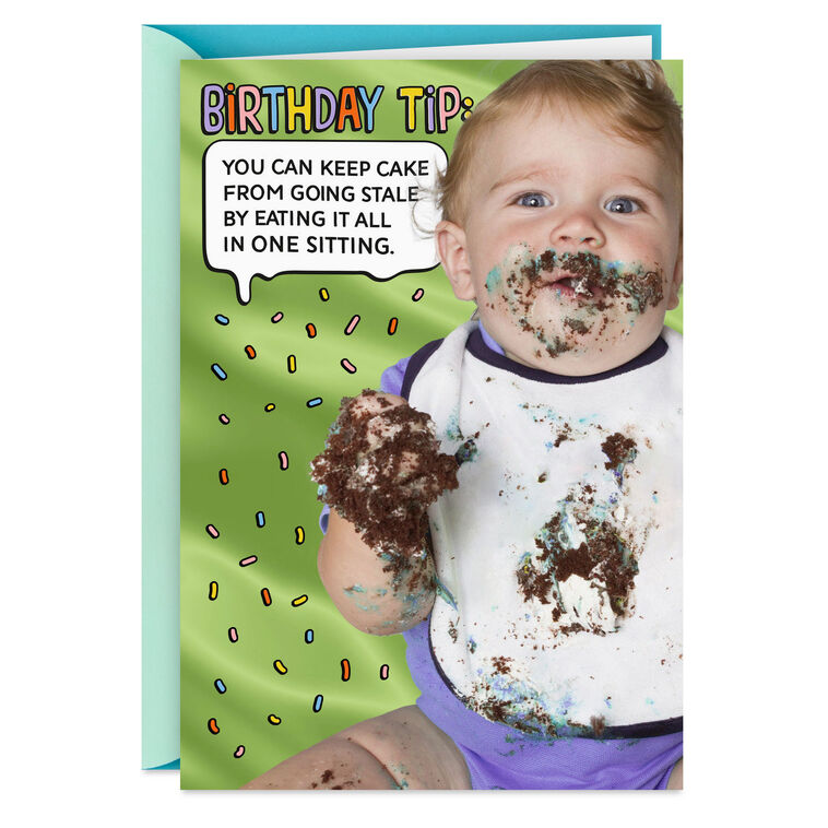 Eat Your Cake Funny Birthday Card