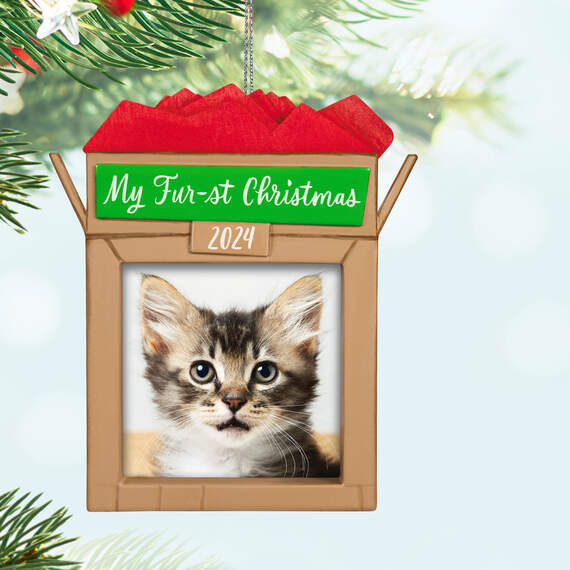 Pet's Fur-st Christmas 2024 Photo Frame Ornament, , large image number 2