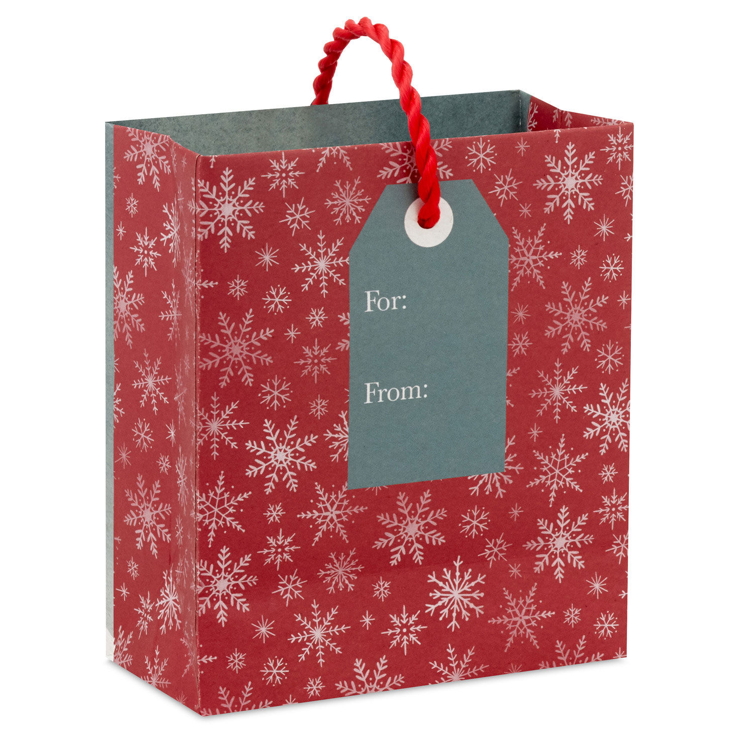 Winter Wishes Snowman Holiday Gift Card Bag Back image number 6