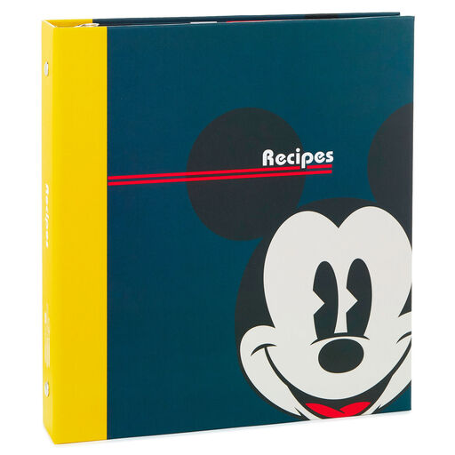 Disney Mickey Mouse Retro Pattern Recipe Organizer Book, 