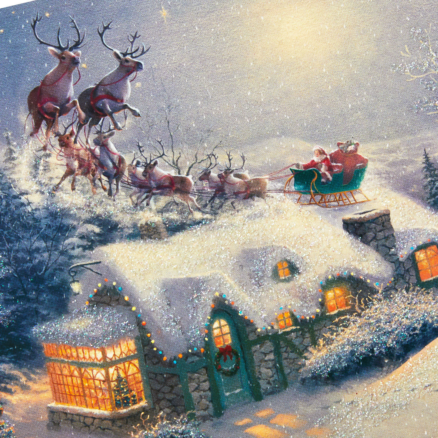 Thomas Kinkade Santa and Sleigh Boxed Christmas Cards, Pack of 16 for only USD 15.49 | Hallmark